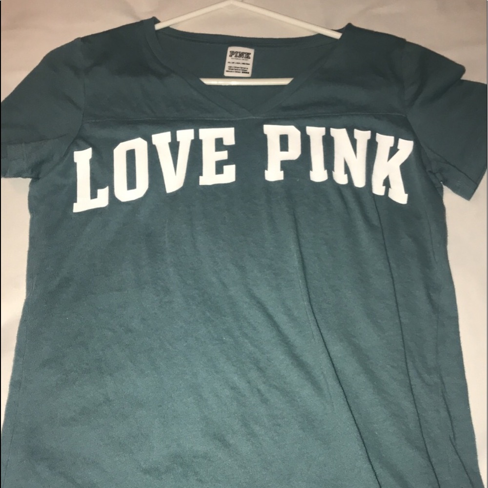 Green Victoria’s Secret Pink shirt